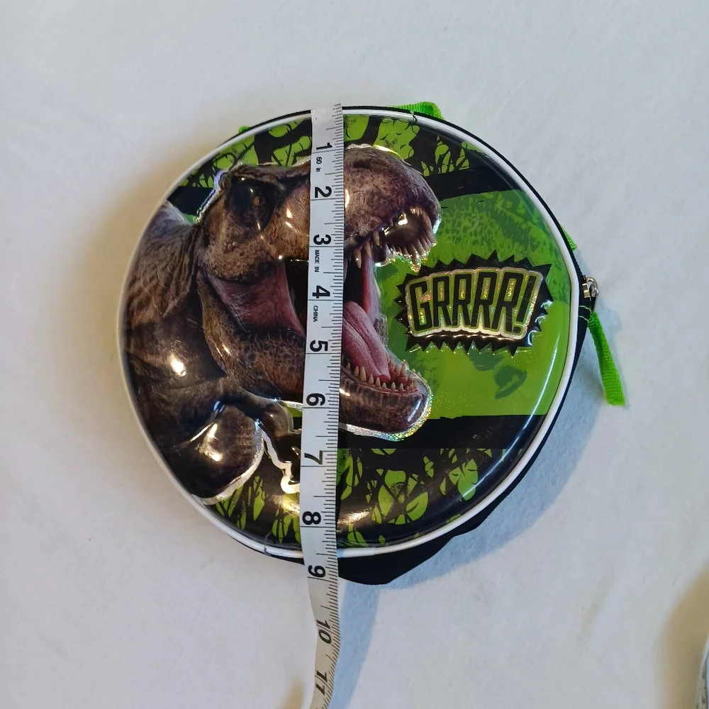 Jurassic World Kids Zip Lunch Pail W/Green & Black Design (No Strape Provided)